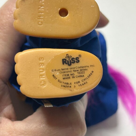 Vintage Russ Troll Dolls - Police & Prisoner of Love with Pink & Purple Hair - Picture 5 of 9